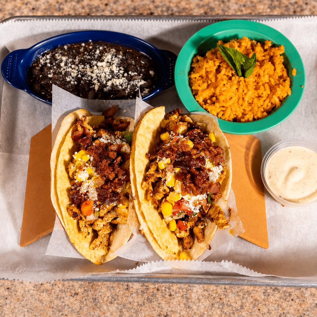 Lunch Tacos De Asada.