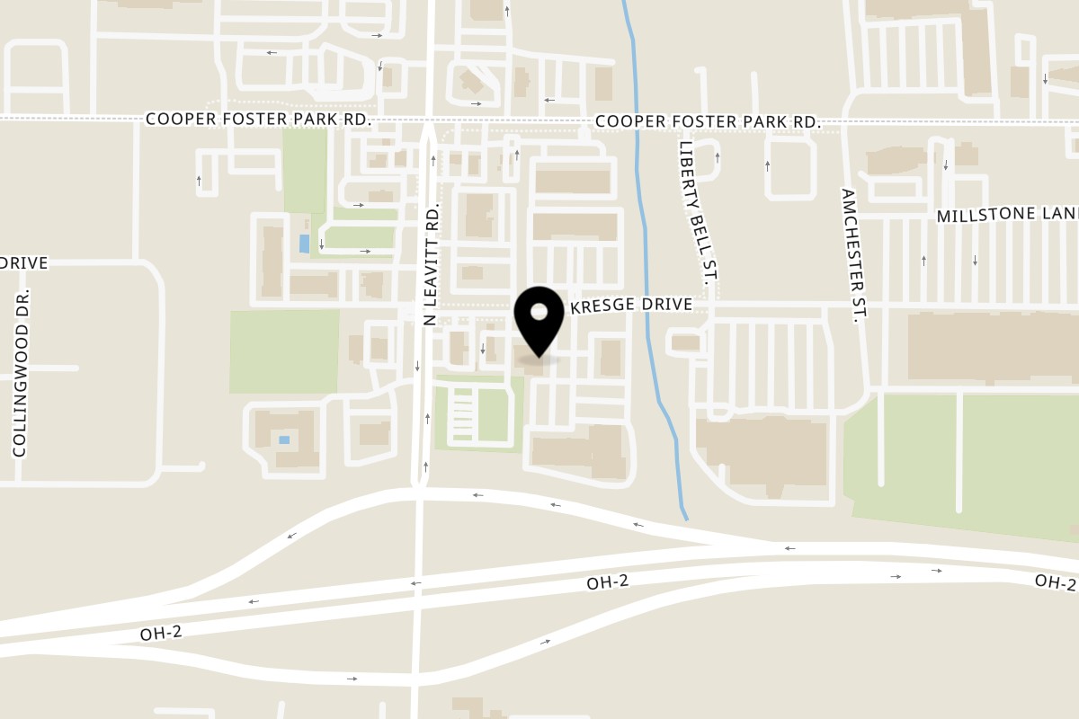 Map showing the location of Don Tequila Amherst on 2269 Kresge Drive in Amherst